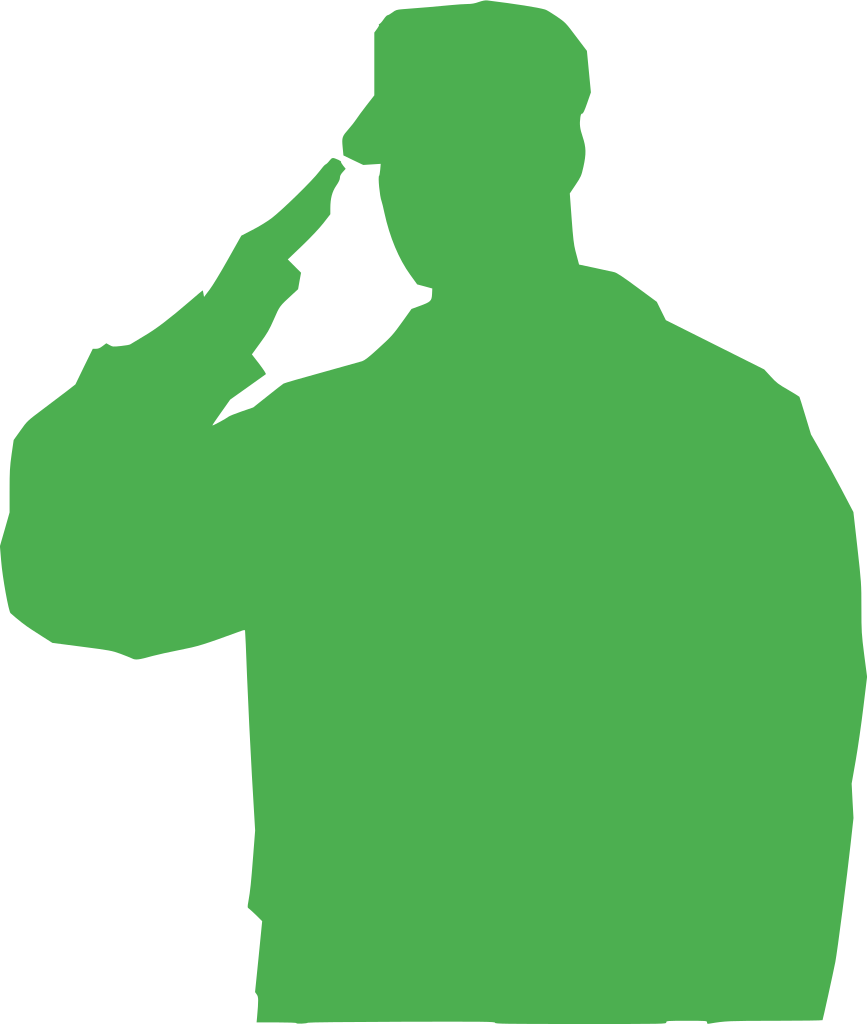 Hand Salute Outline