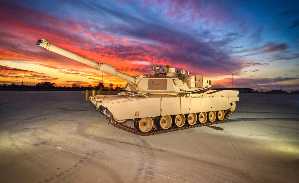 Ft Benning tank w sunset (1)