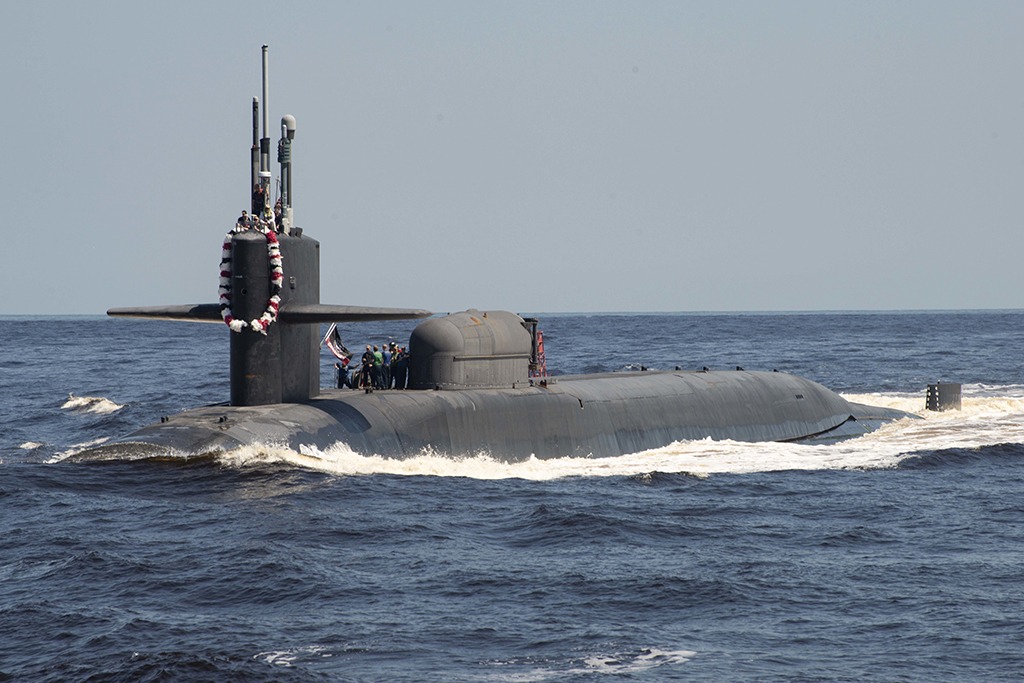 KINGS BAY, Ga. (Sep. 22, 2022) The Ohio-class guided-missile submarine USS Georgia (SSGN 729) returns to its homeport at Naval Submarine Base Kings Bay, Georgia, after a 790-day forward-deployment. Ohio-class guided-missile submarines are capable of carrying up to 154 tomahawk land-attack cruise missiles. The base is home to all East Coast Ohio-Class submarines. (U.S. Navy photo by Chief Mass Communication Specialist Ashley Berumen /Released)